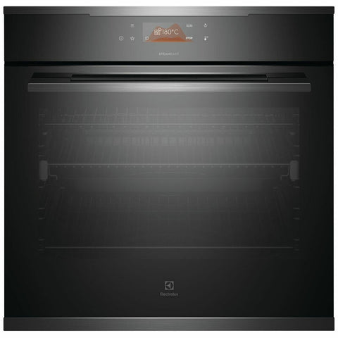 Electrolux 60cm Built-In Steam Oven - 80L, SteamBake, Smart Food Probe, Dark Stainless Steel - EVE615DSE