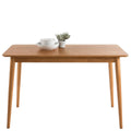 Zinus Jen Mid Century Modern Wood Dining Table - 4 Person Seating, Natural Coastal Wood - AU-DT-MC47