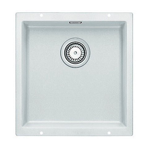 Blanco Silgranit Single Bowl Undermount Sink - White Granite Composite, No Drainer - SUBLINE400UWK5