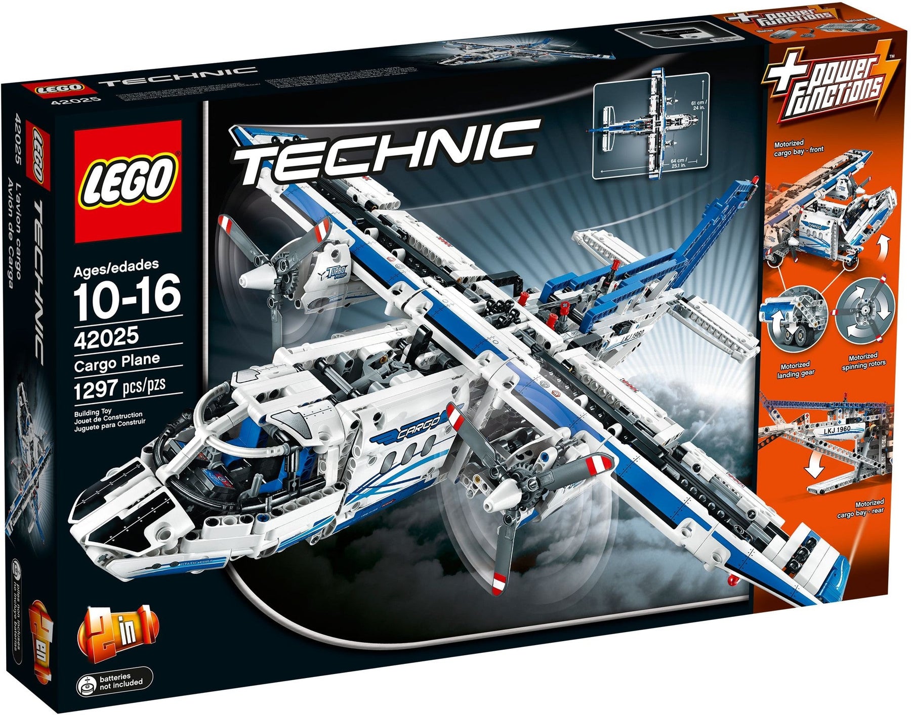 LEGO 42025 Cargo Plane: Motorized, Huge, Realistic! - SuperSaverAU - view 1