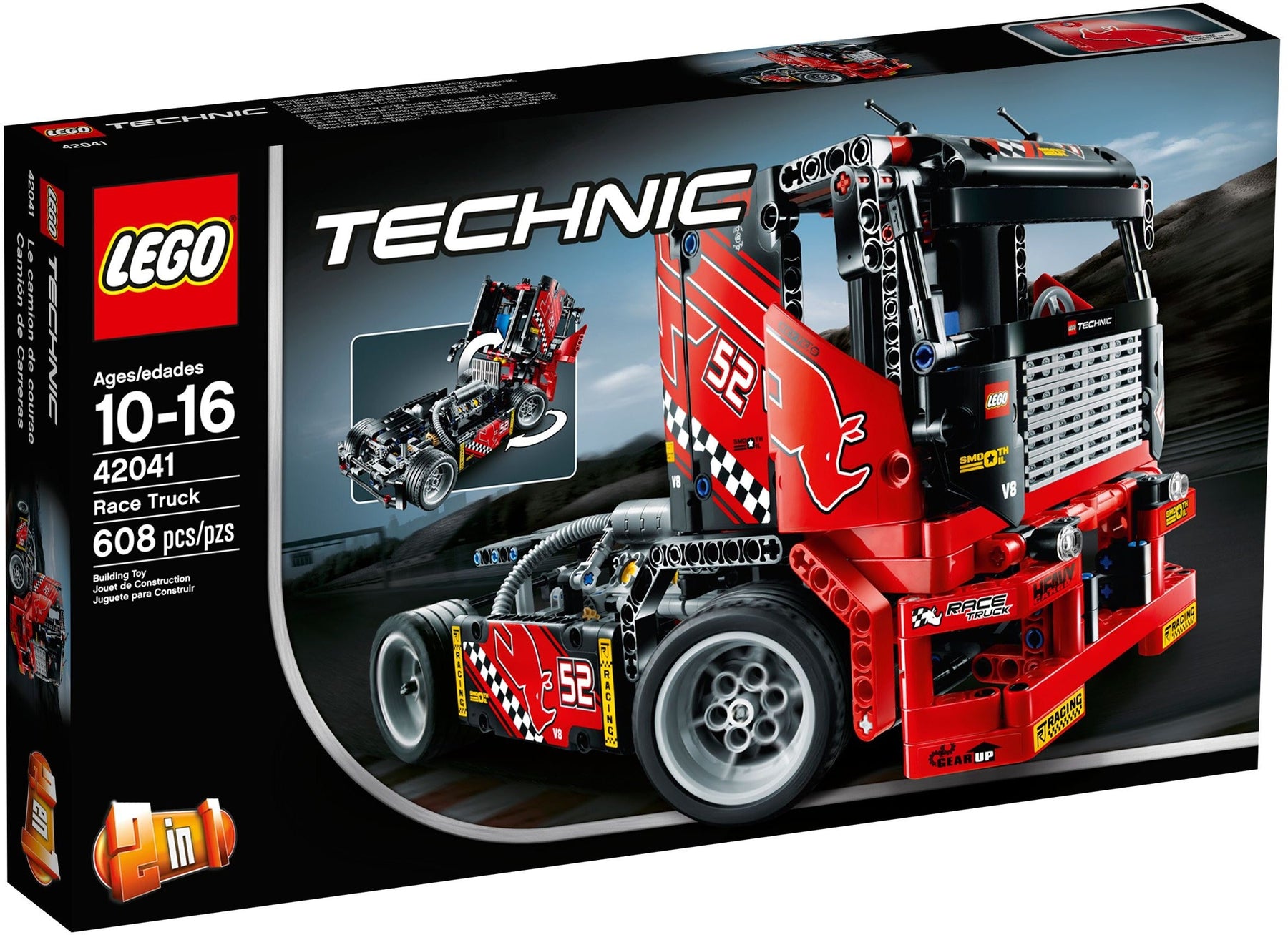 LEGO 42041 Race Truck: Build & Race a Powerful V8 Engine - SuperSaverAU - view 1