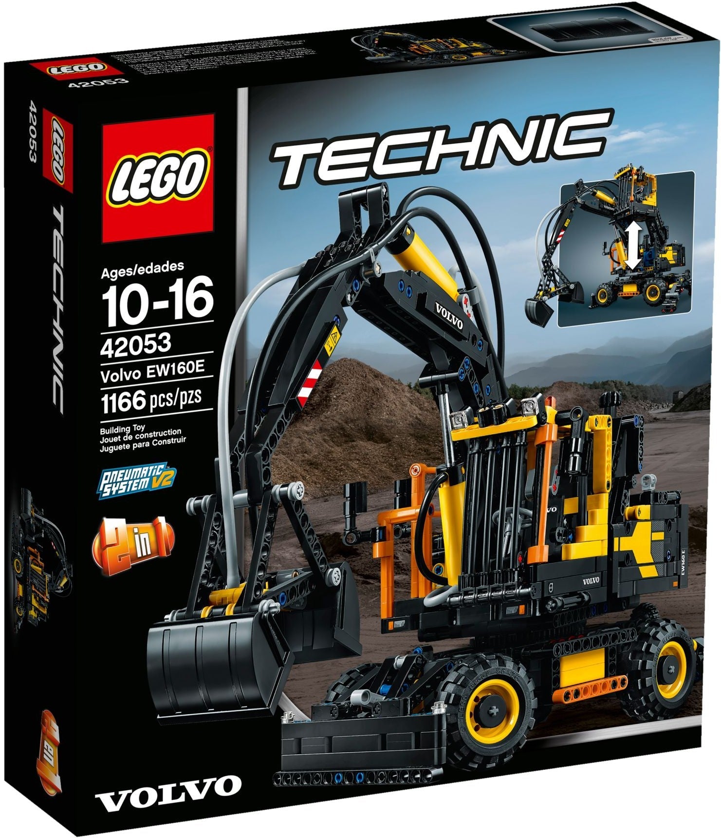 LEGO 42053 Volvo EW160E Wheeled Excavator Building Kit - SuperSaverAU - view 1