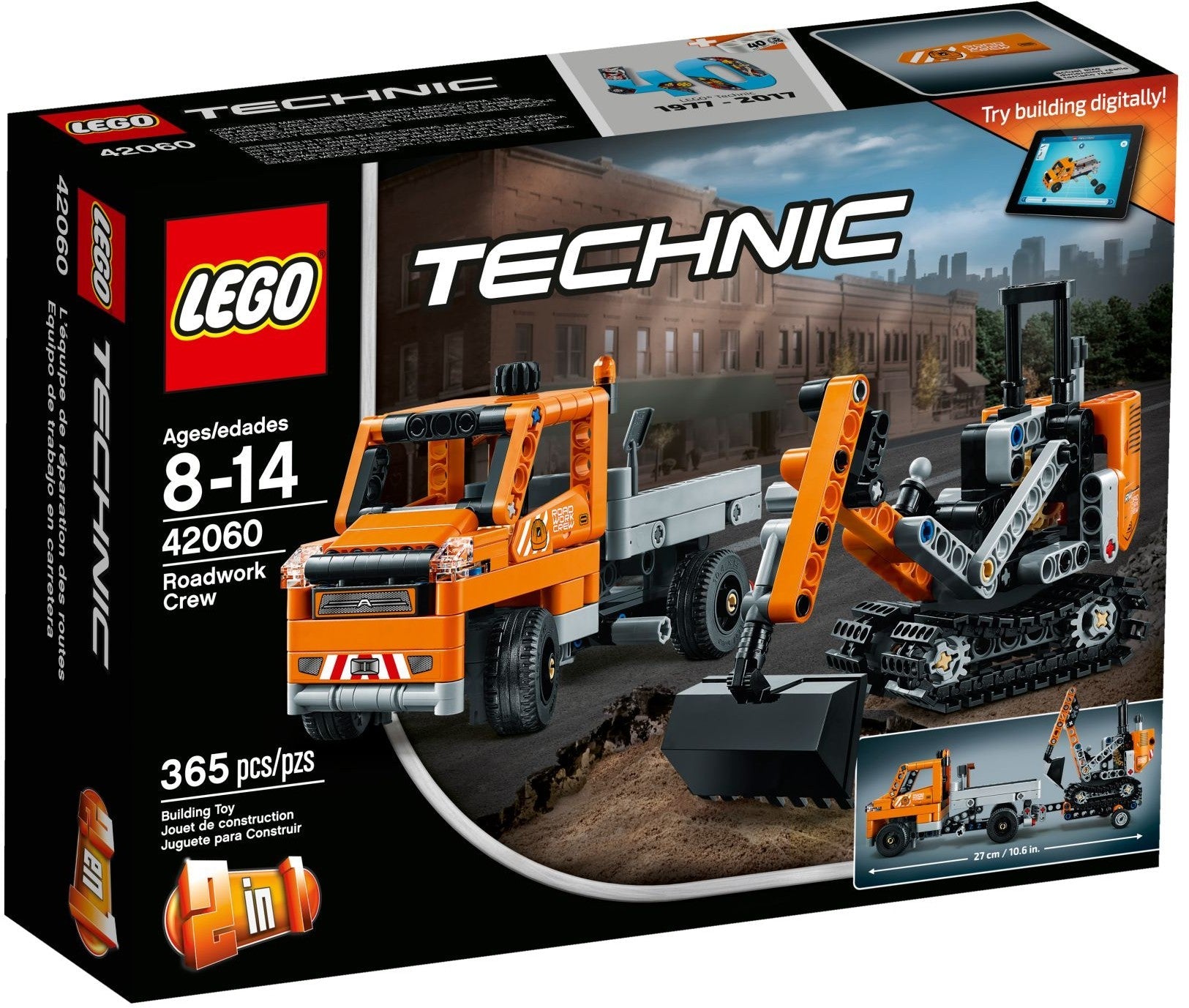 LEGO 42060 Roadwork Crew: Truck & Digger 2-in-1 Set - SuperSaverAU - view 1