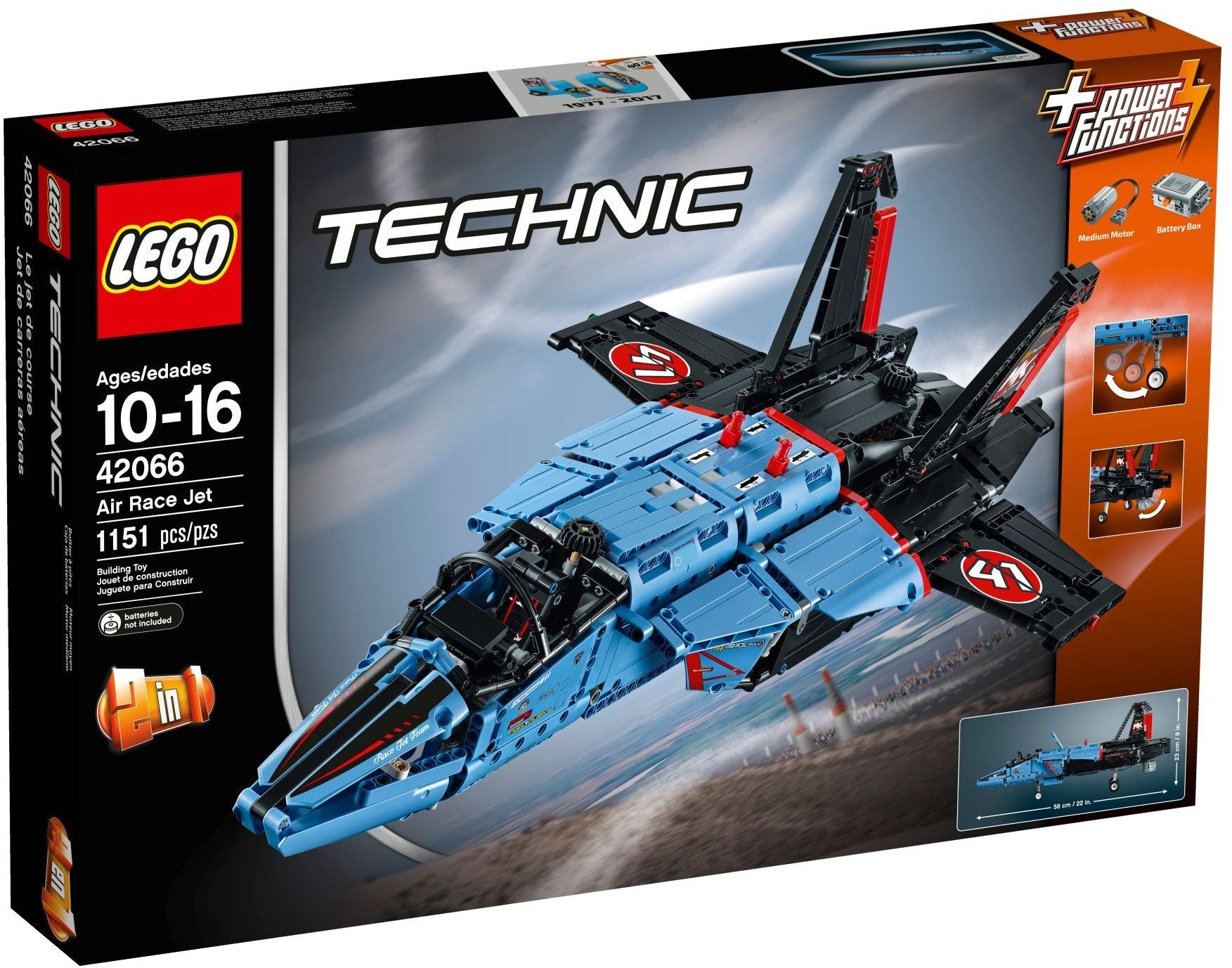 LEGO 42066 Air Race Jet: Motorized Technic Plane - SuperSaverAU - view 1