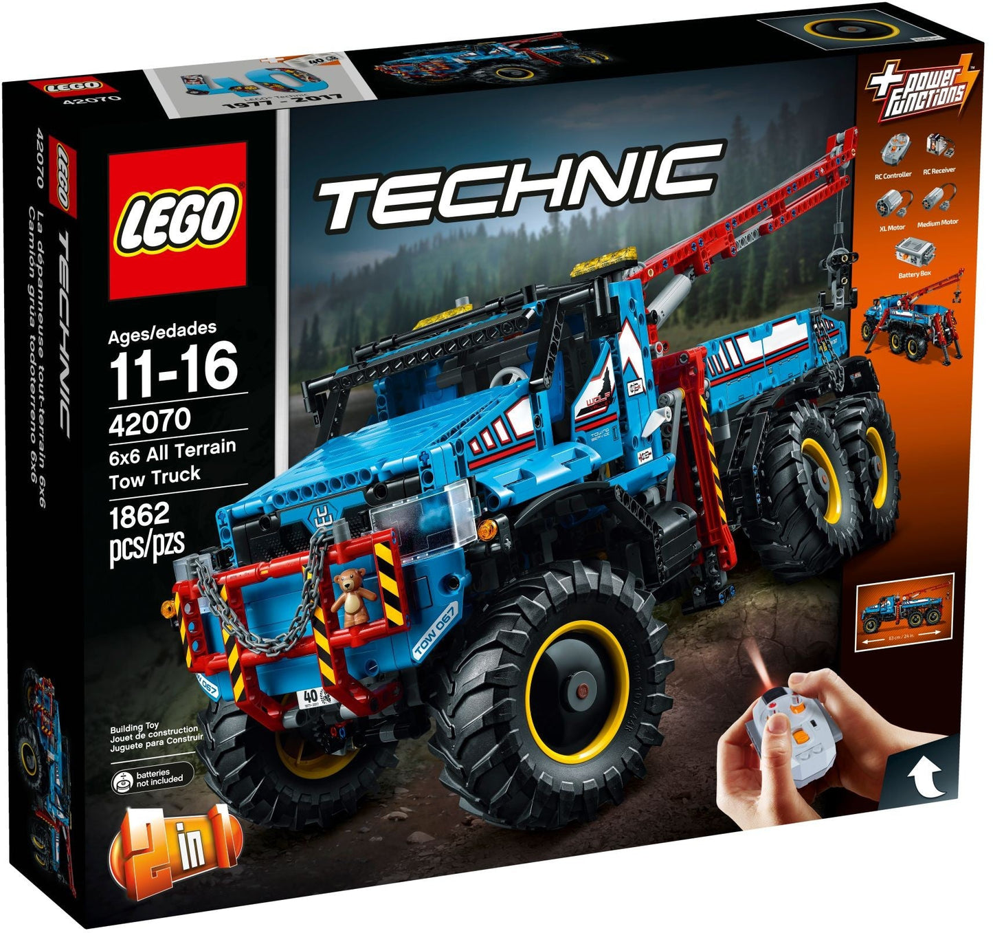 LEGO 42070 6x6 All Terrain Tow Truck RC 2-in-1 Technic