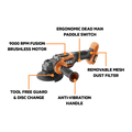 AEG 18V 125mm Fusion Angle Grinder Skin Only A18FSAG1250