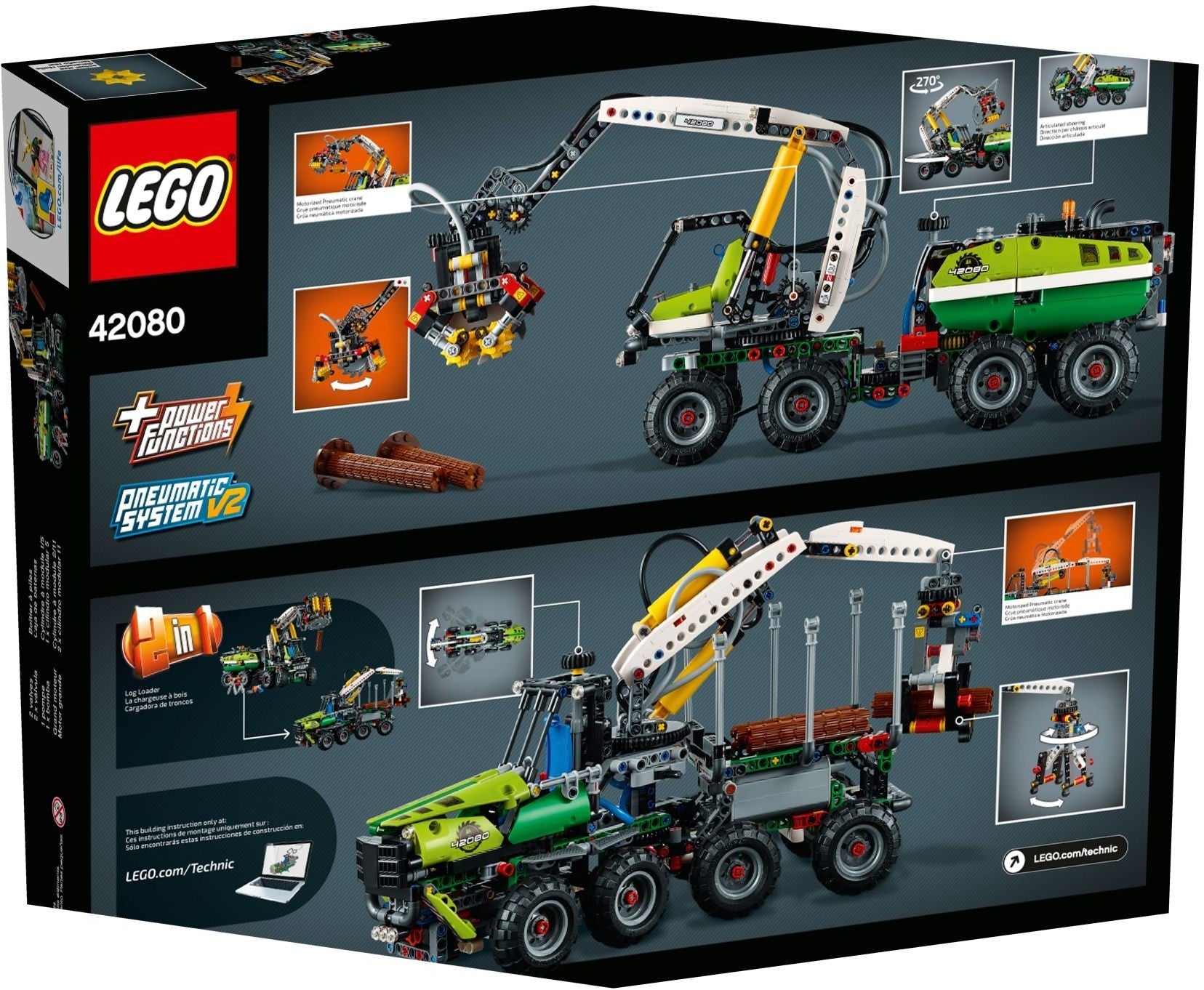 LEGO 42080 Forest Machine: Technic Harvester with Power Functions - SuperSaverAU - view 4