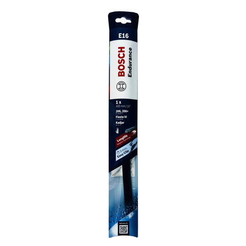 Bosch 16" 400mm E16 Flat Endurance Wiper Blade Hook Type Adapter