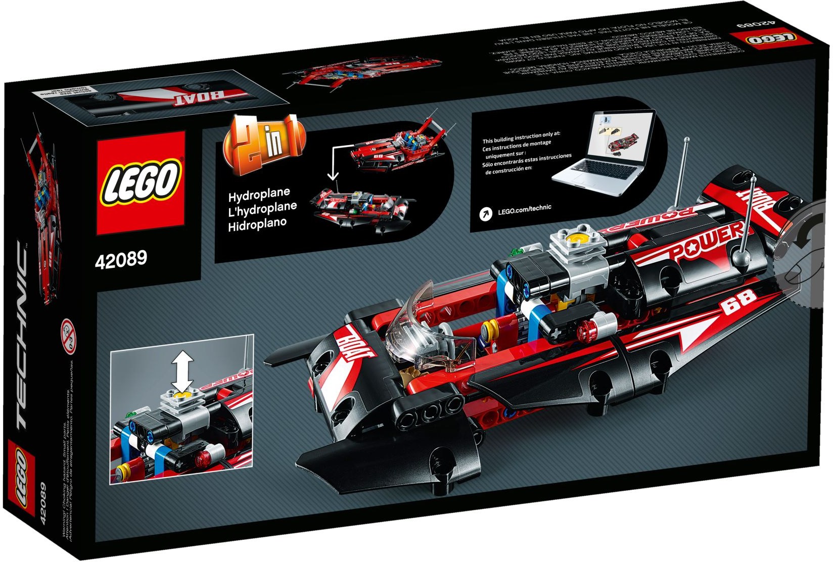 LEGO 42089 Power Boat - Speedboat Racing Toy - SuperSaverAU - view 5