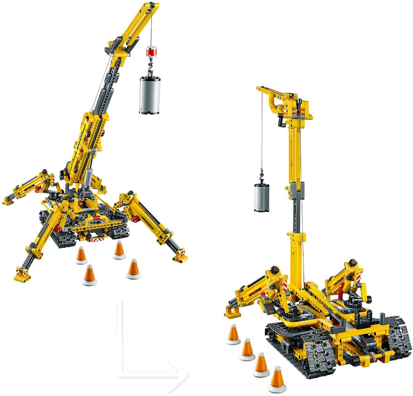 LEGO 42097 Compact Crawler Crane & Tower Crane 2-in-1 Set