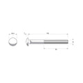 Zenith Hot Dip Galvanised Cup Head Bolts Nuts M12 x 130mm 12 Pack - SuperSaverAU - view 4