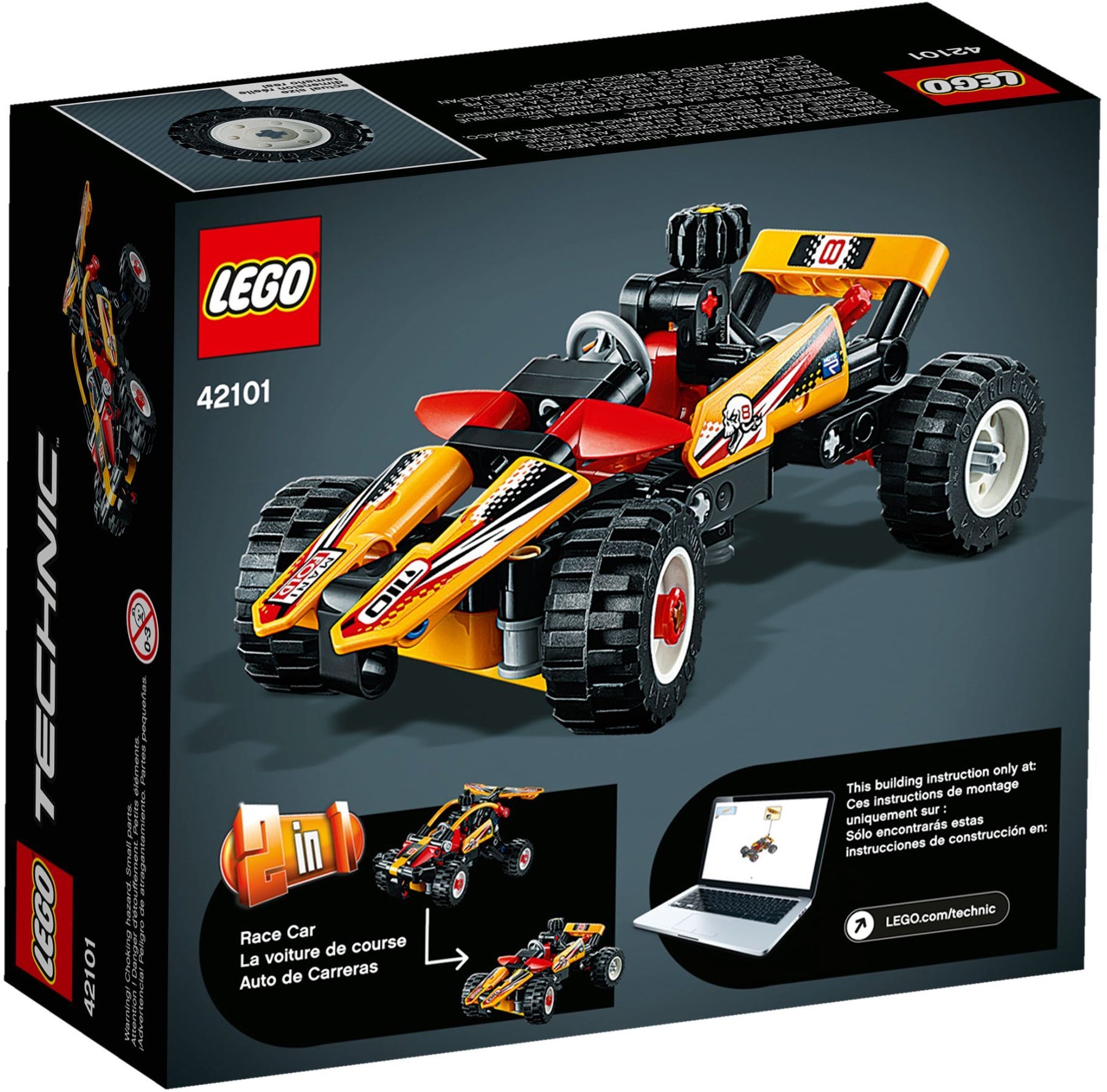 LEGO 42101 Buggy & Racing Car 2-in-1 Building Kit - SuperSaverAU - view 4