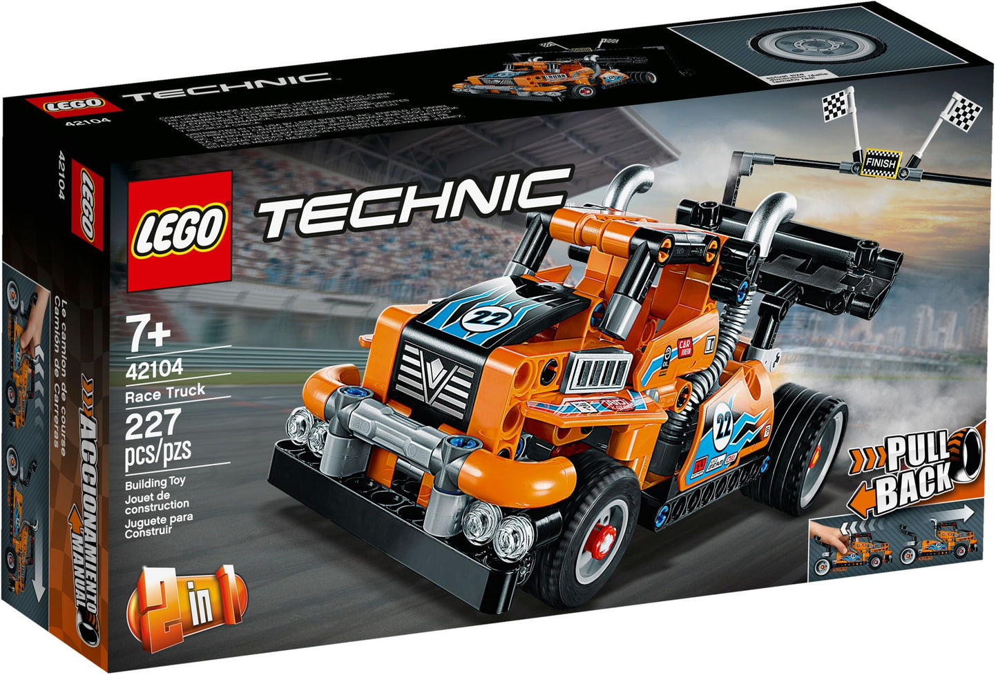 LEGO 42104 Race Truck: Pull-Back Action Toy Car