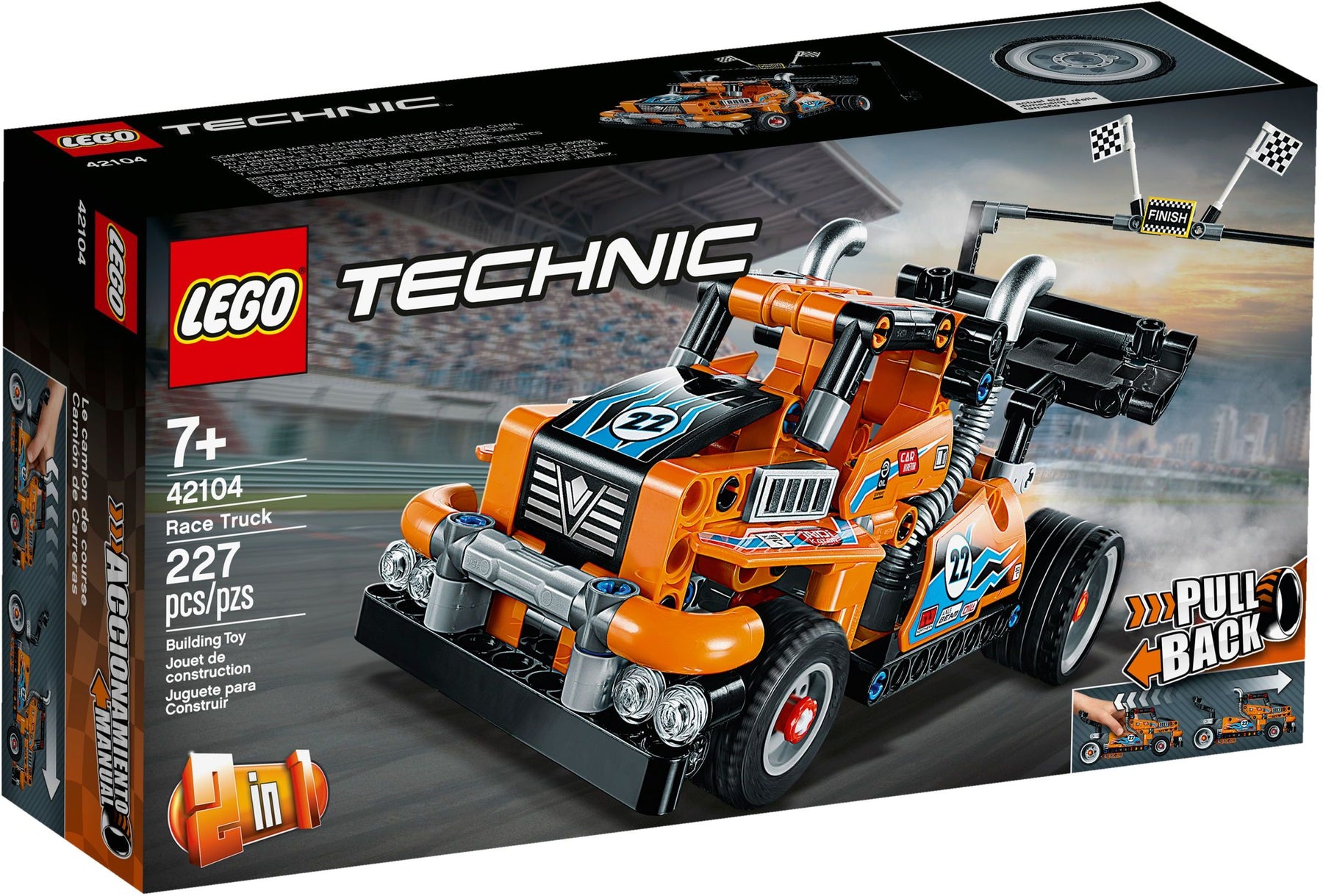 LEGO 42104 Race Truck: Pull-Back Action Toy Car - SuperSaverAU - view 1