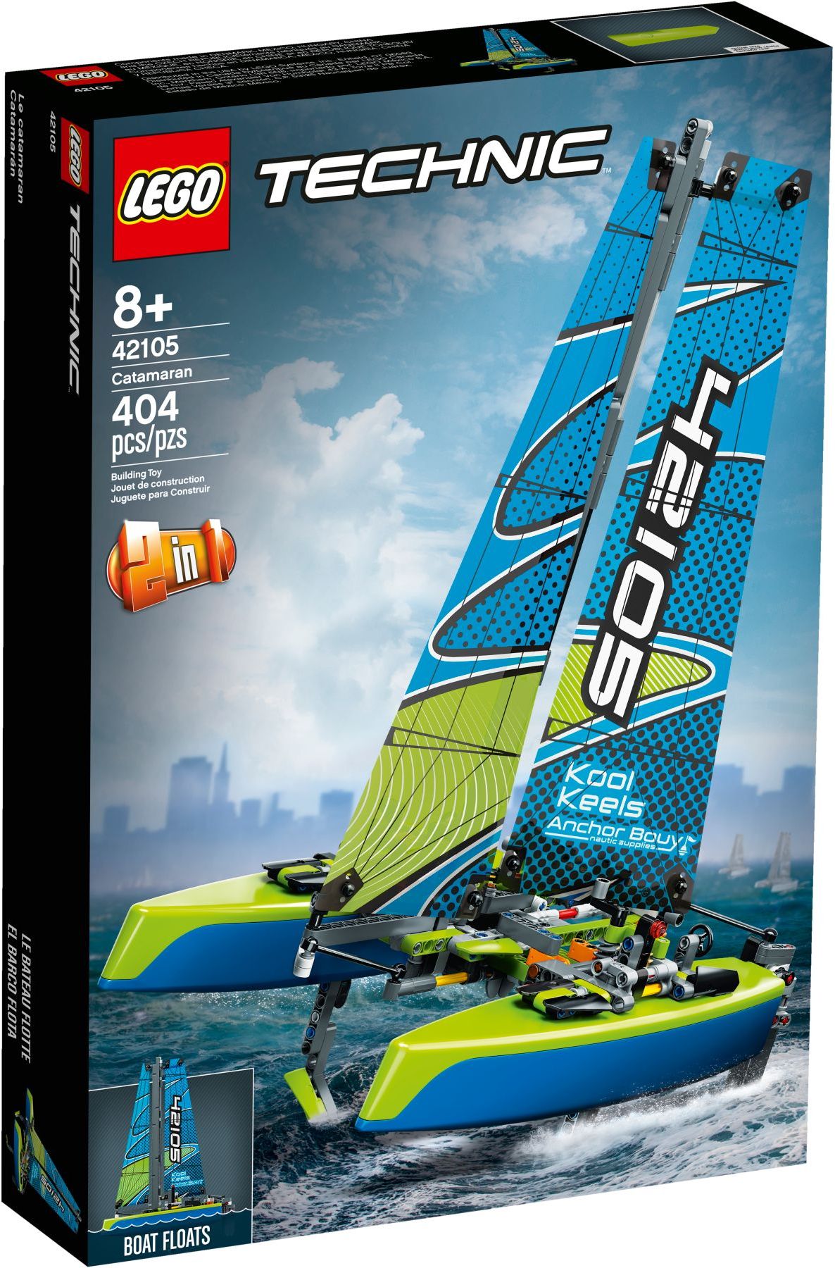 LEGO 42105 Catamaran - Floating Toy Sailboat & Powerboat 2-in-1 - SuperSaverAU - view 1
