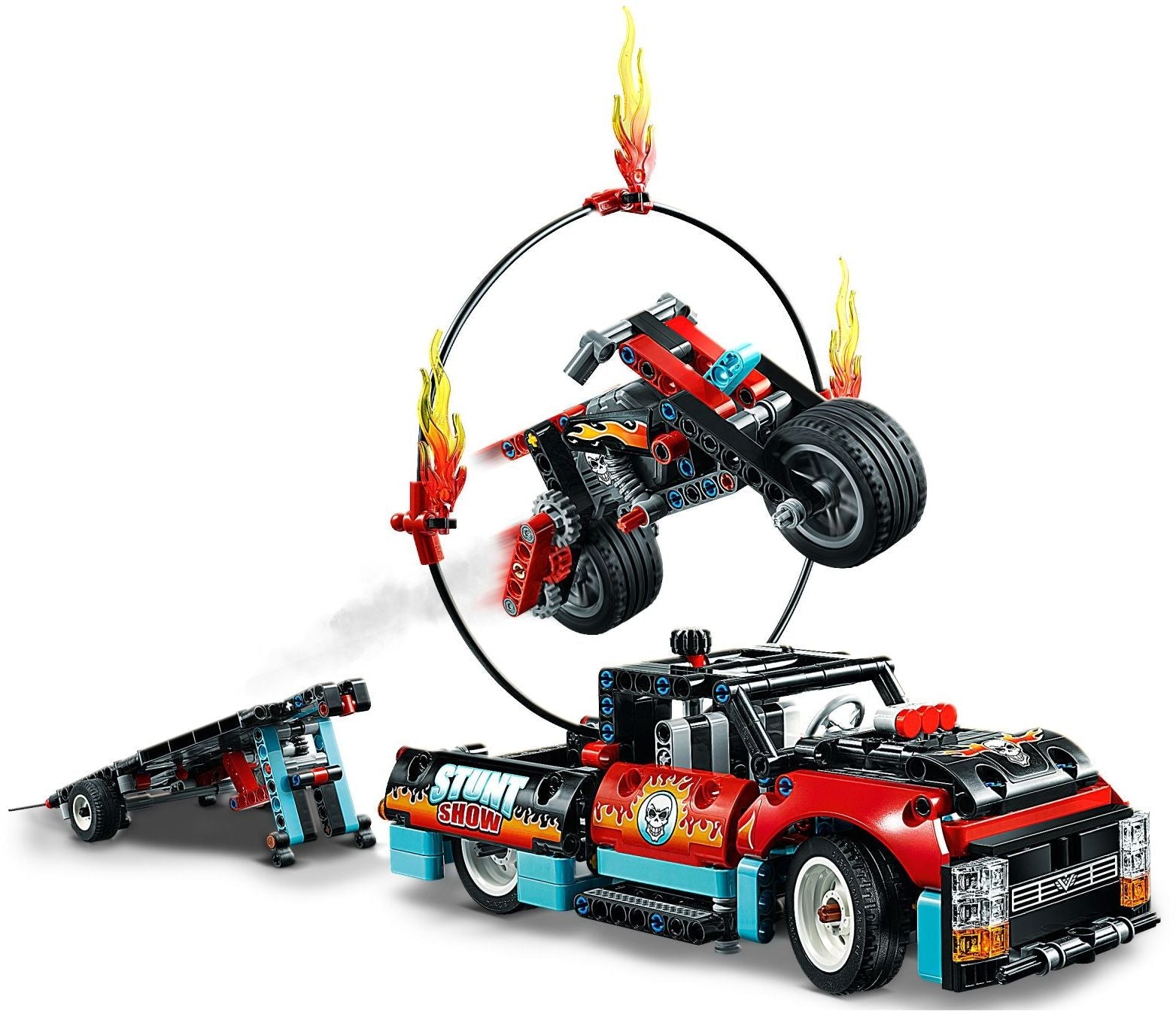 LEGO 42106 Stunt Show Truck & Bike - Pull-Back Motorcycle & Fire Ring - SuperSaverAU - view 2