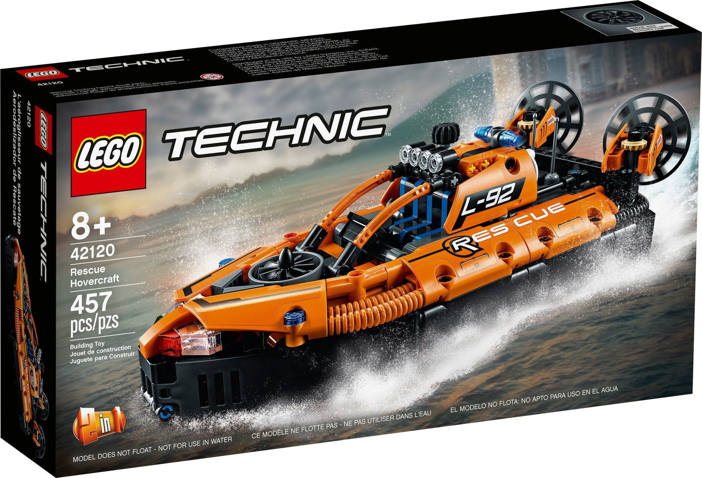 LEGO 42120 Rescue Hovercraft & Twin-Engine Aircraft Building Kit