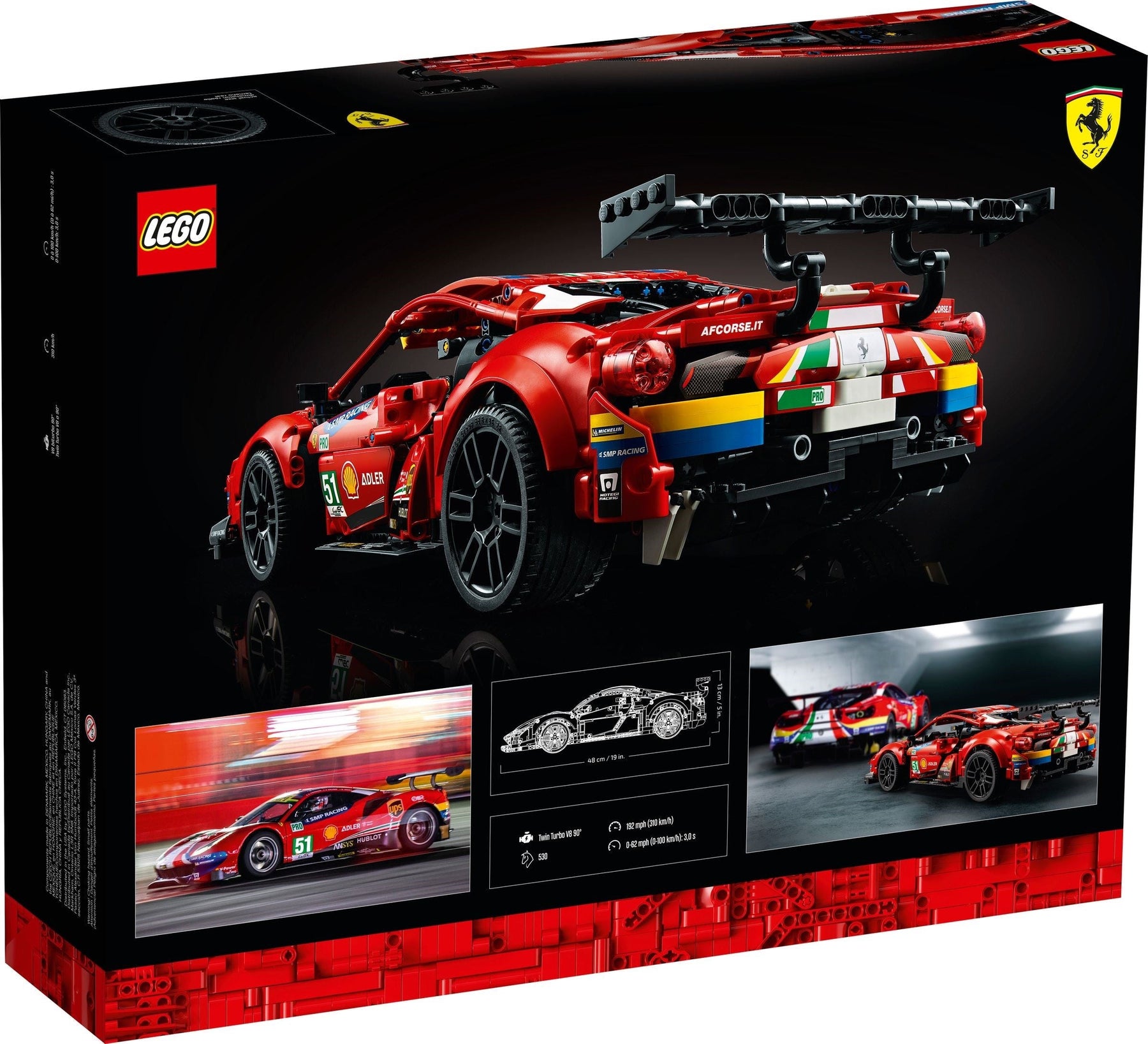 LEGO TECHNIC 42125 Ferrari 488 GTE ‘AF Corse #51’ - SuperSaverAU - view 5
