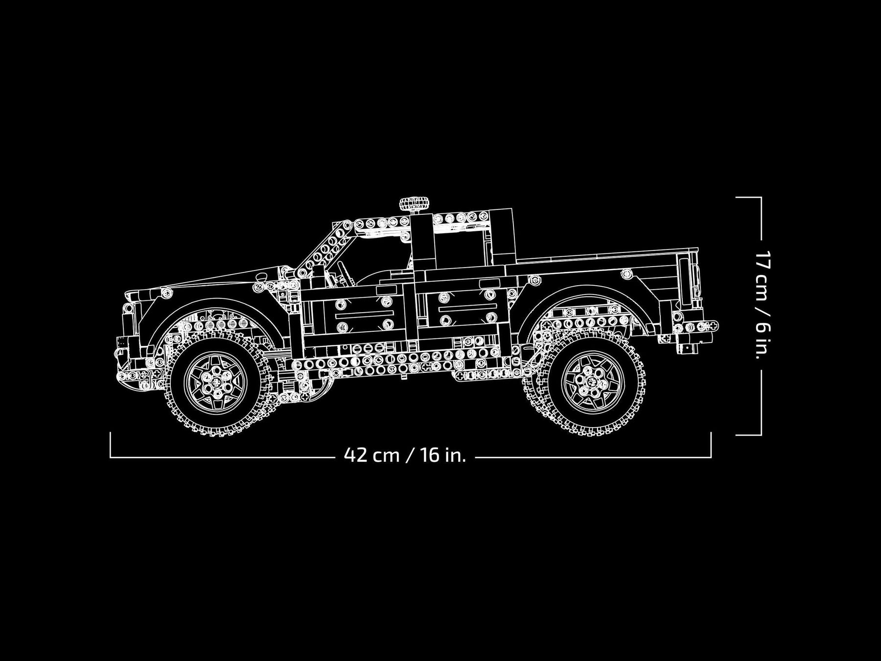 LEGO 42126 Ford F-150 Raptor Technic Truck Model Kit - SuperSaverAU - view 7