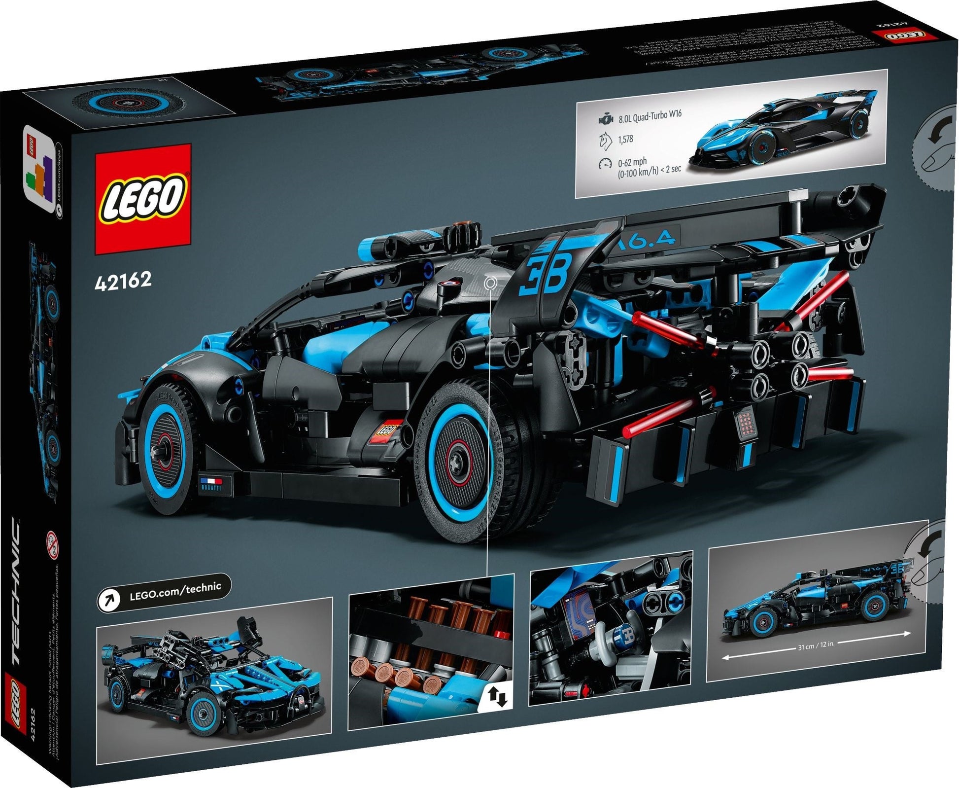LEGO Technic Series 42162 Bugatti Bolide Agile Blue- Auzzi Store
