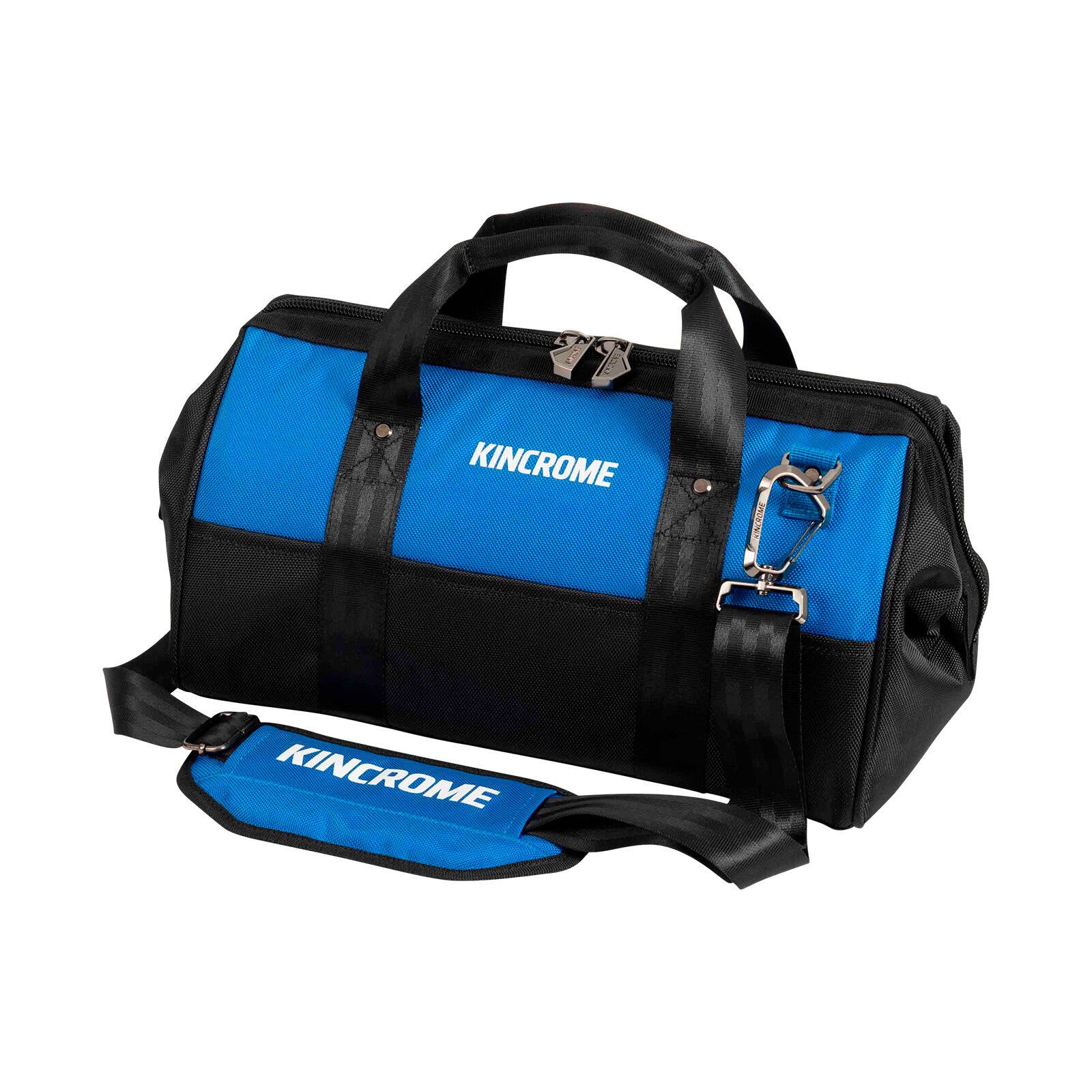 Kincrome 380mm Wide Mouth Soft Base Tool Bag with 6 Zipper Tool Roll
