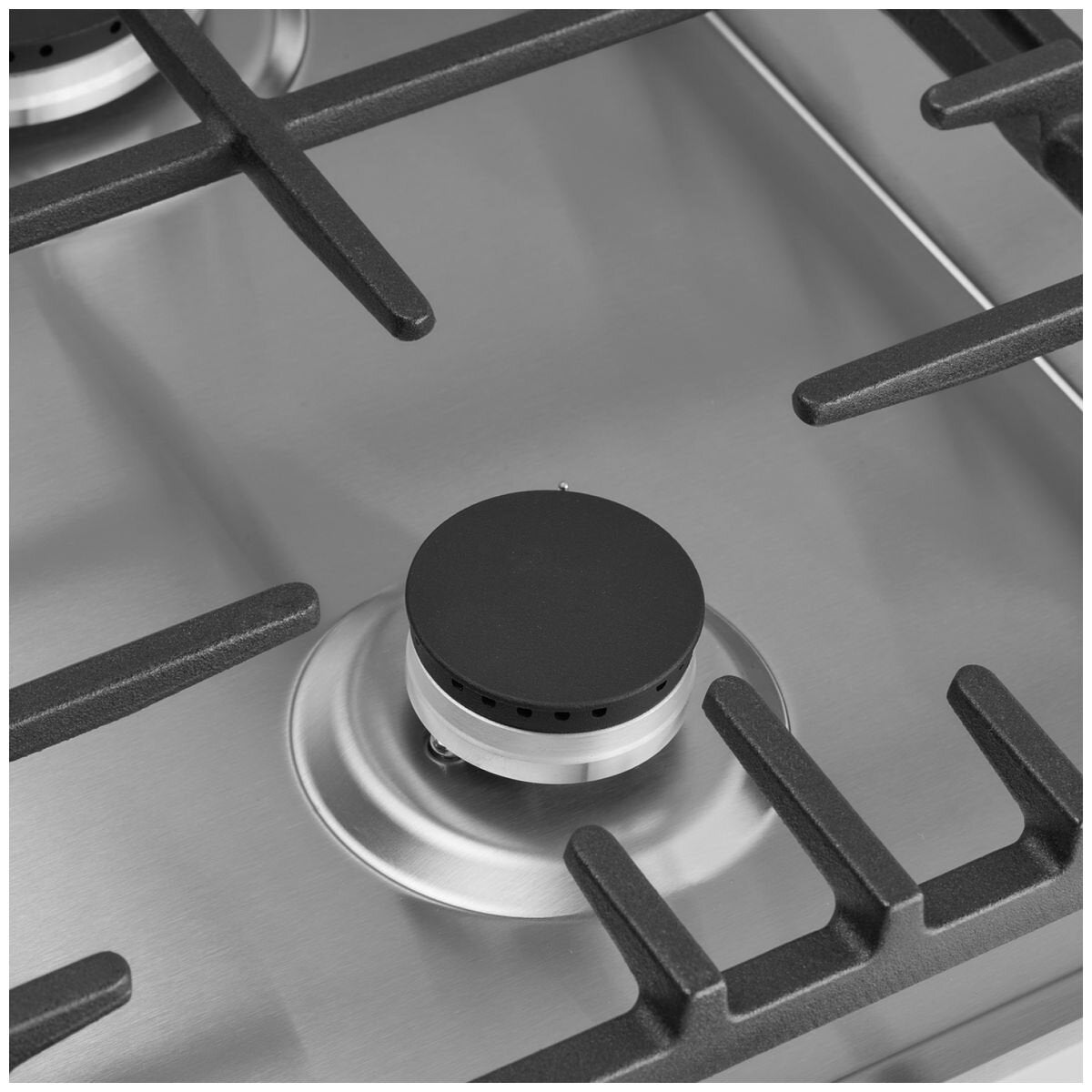 Omega 90cm Natural Gas Cooktop - Stainless Steel, Five Burners, Triple Ring Wok Burner - OCG905WX