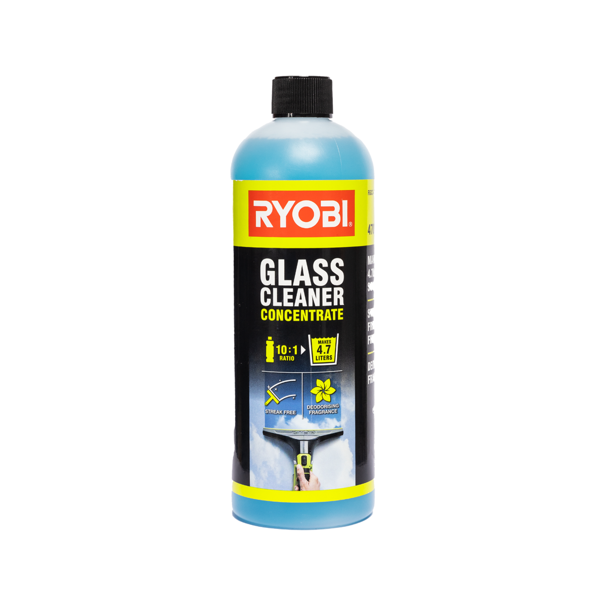 Ryobi Glass Cleaner Concentrate - 470ml - Streak-Free Finish - Deodorising - SuperSaverAU - view 1