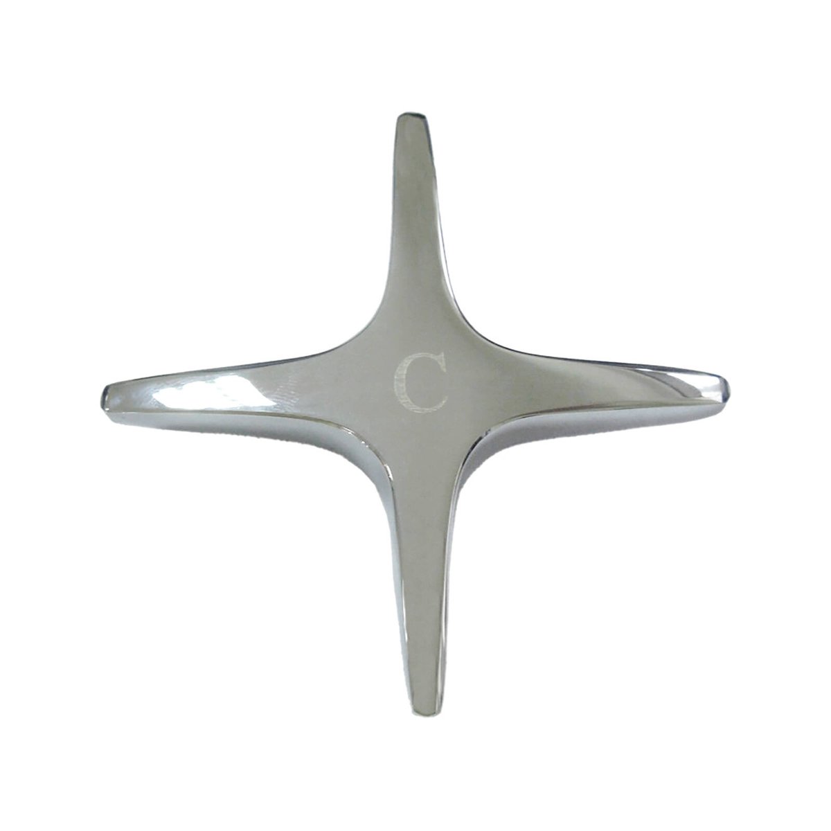 Shaw Mason Chrome Cross Style Star Tap Handle - Pair - 93mm x 203mm - Brass - SuperSaverAU - view 1