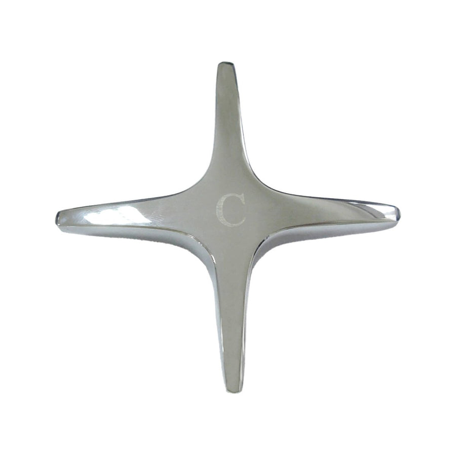Shaw Mason Chrome Cross Style Star Tap Handle - Pair - 93mm x 203mm - Brass - SuperSaverAU - view 1