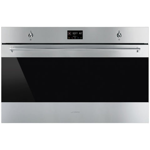 Smeg 90cm Classic Pyrolytic Oven - 126L, 14 Functions, Thermoseal, Stainless Steel - SFP9302TX