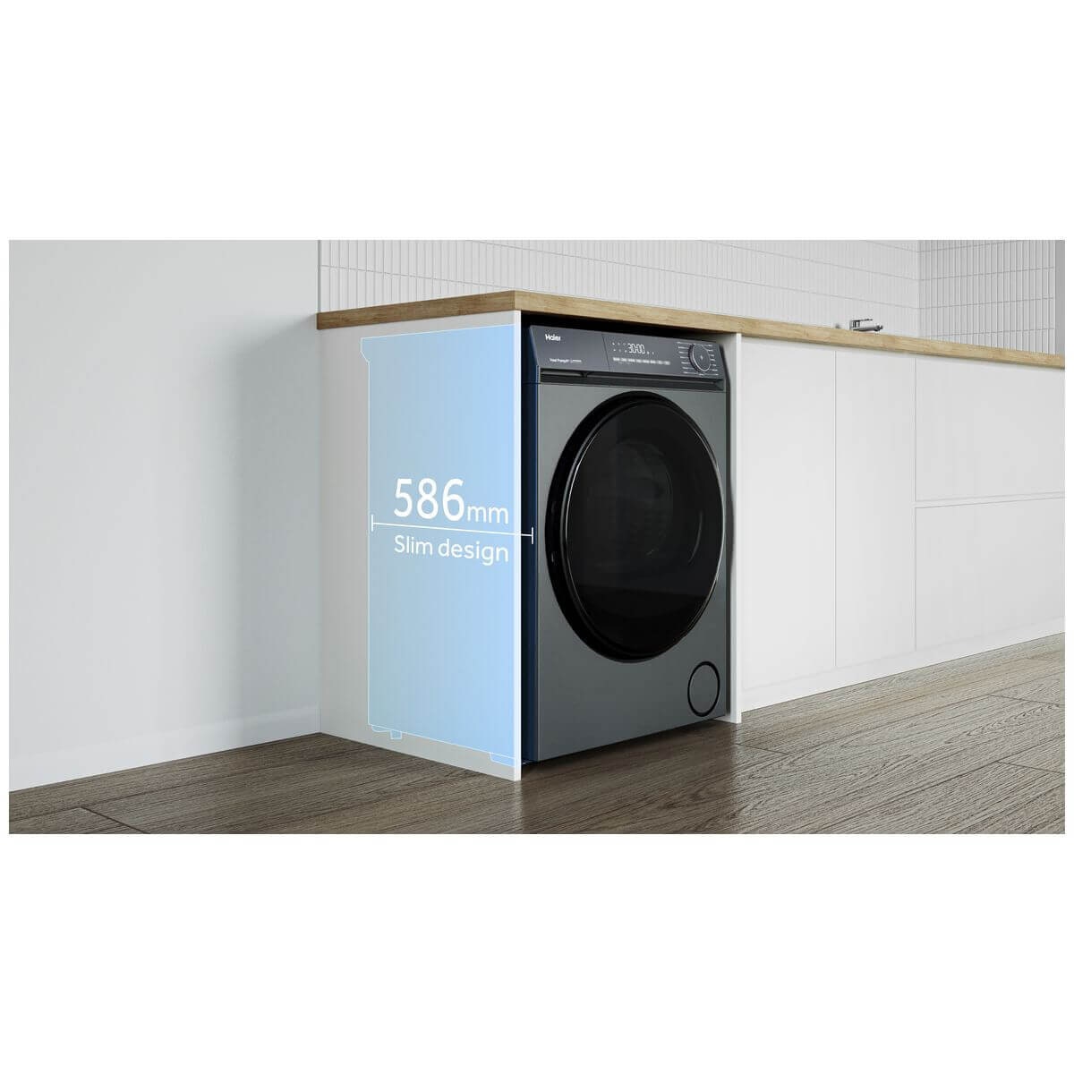 Haier 8kg Heat Pump Dryer - Dark Grey, 8 Star Energy Rating, Allergy Care, Rack Dry - HDHPS80KB1