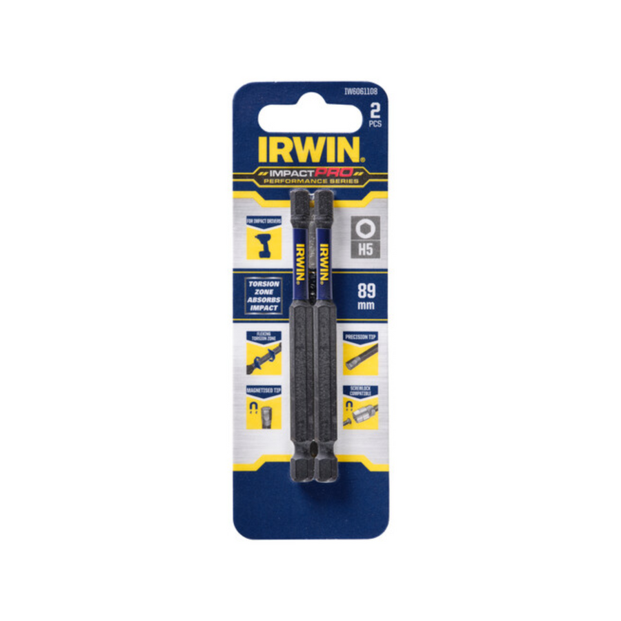 Irwin Impact Bits - 89mm - Magnetised - High Strength - 2 Pack - SuperSaverAU - view 1