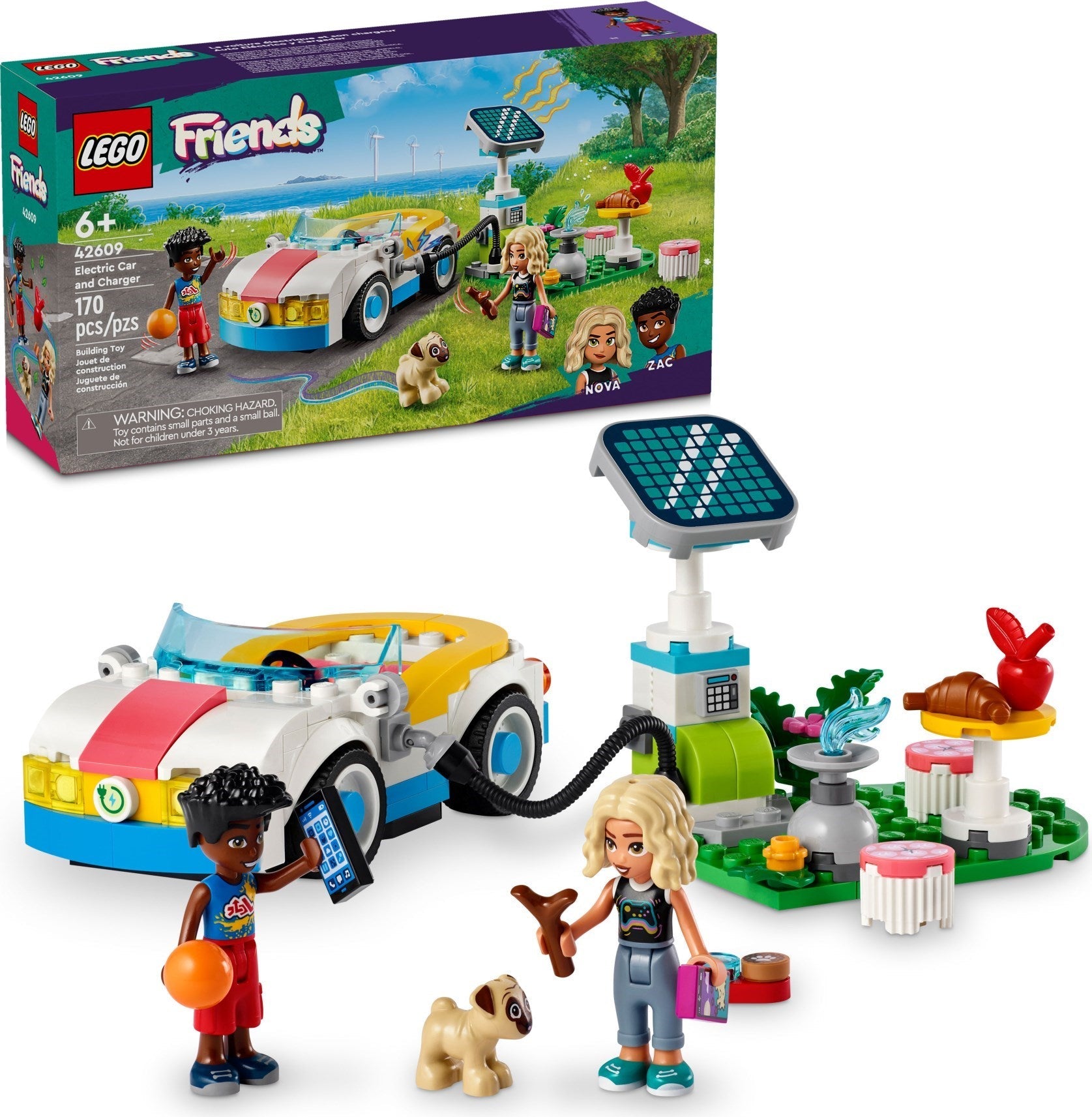LEGO Friends 42609 Electric Car and Charger - SuperSaverAU - view 1
