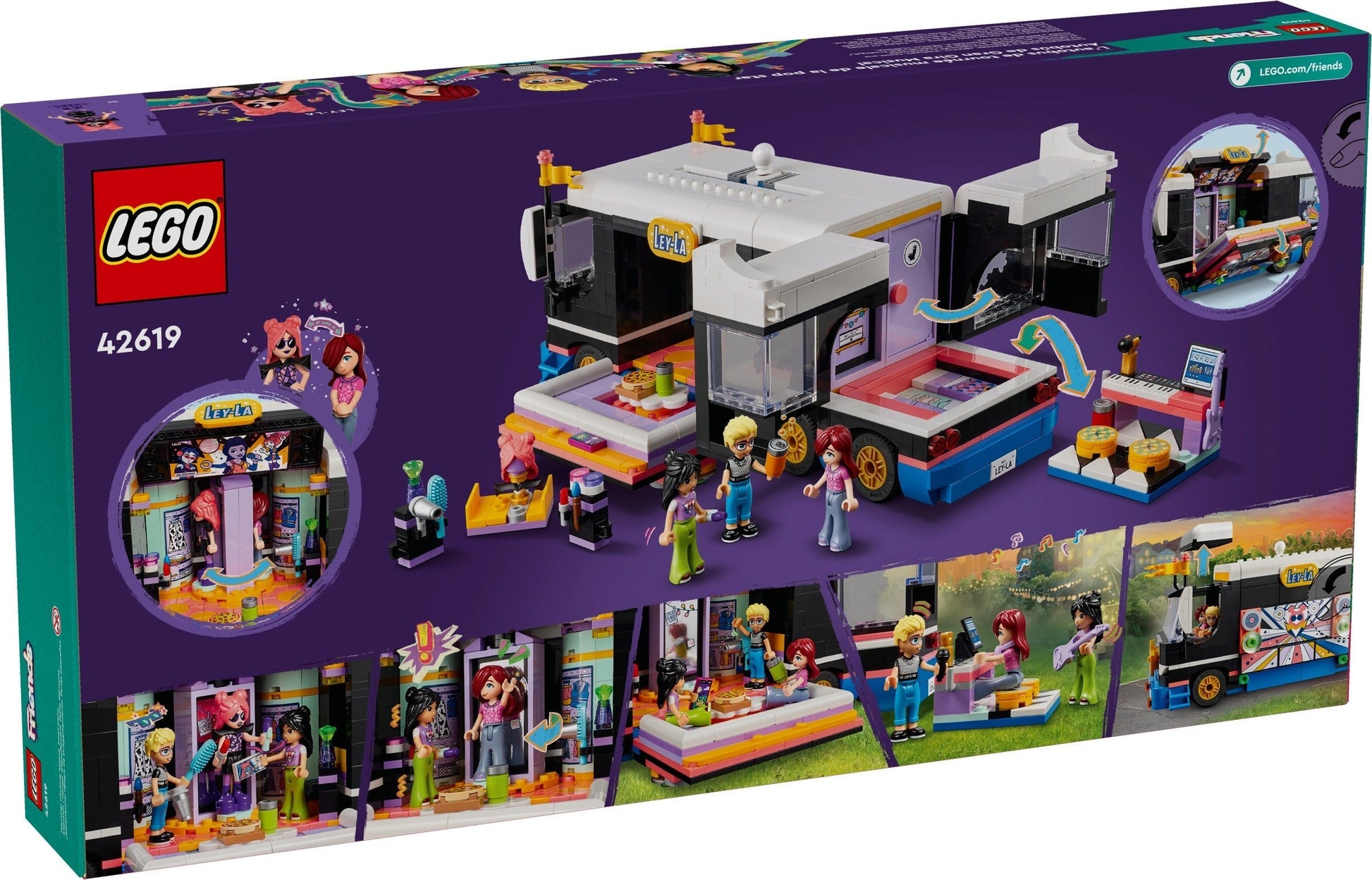 LEGO Friends Series 42619 Pop Star Music Tour Bus- Auzzi Store