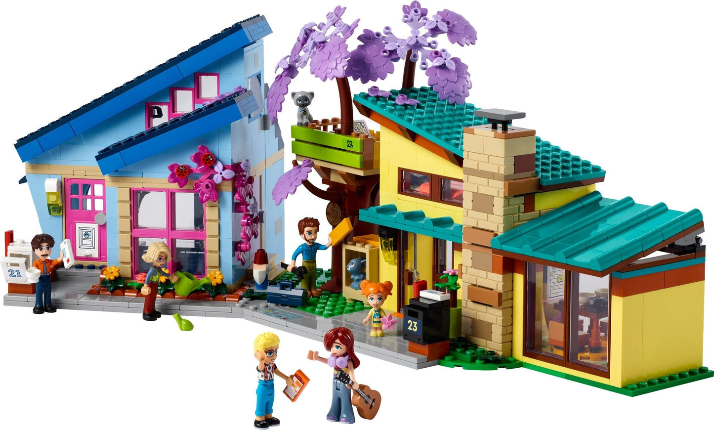 LEGO Friends Series 42620 Olly and Paisley's Family Houses- Auzzi Store