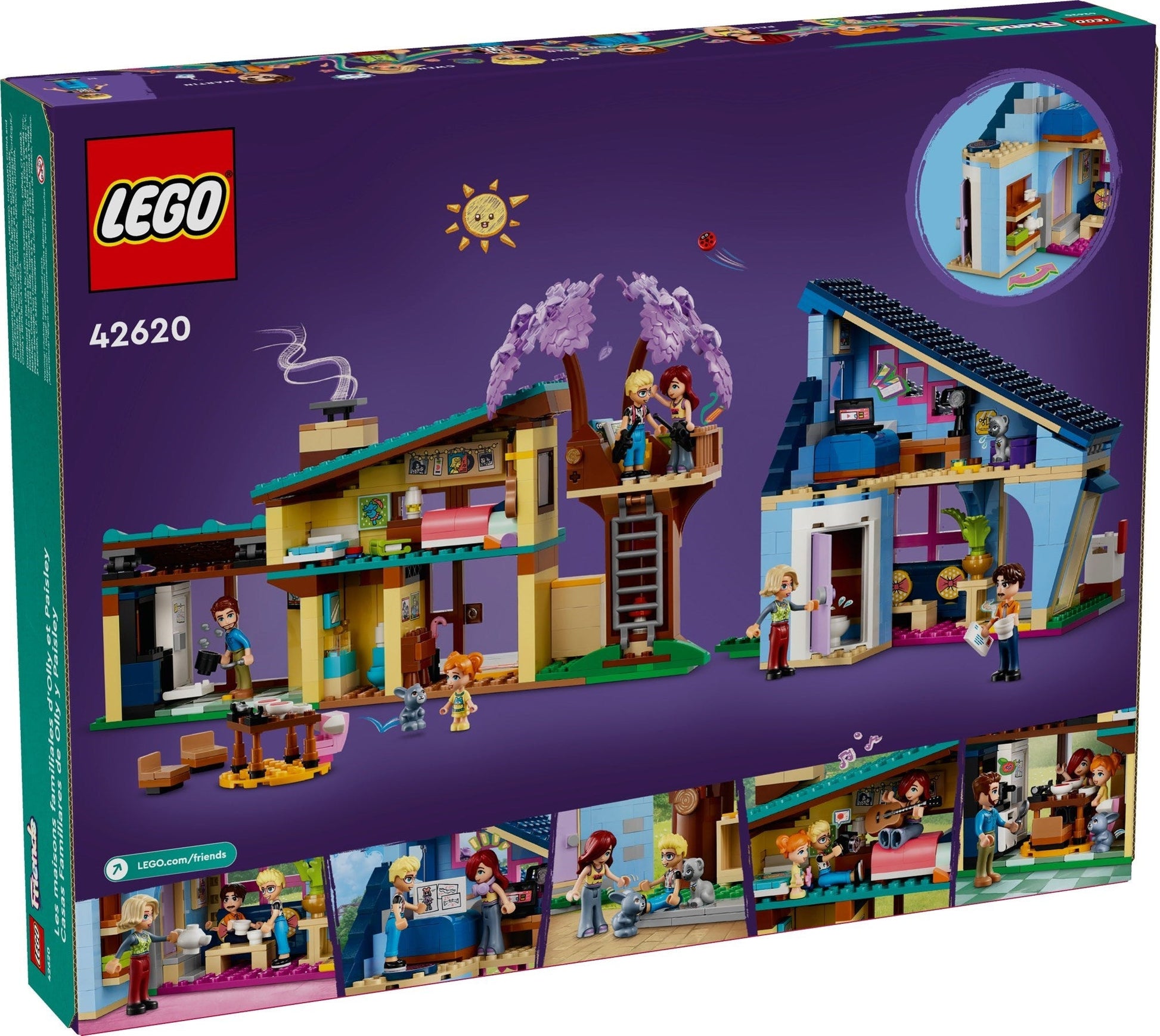 LEGO Friends Series 42620 Olly and Paisley's Family Houses- Auzzi Store
