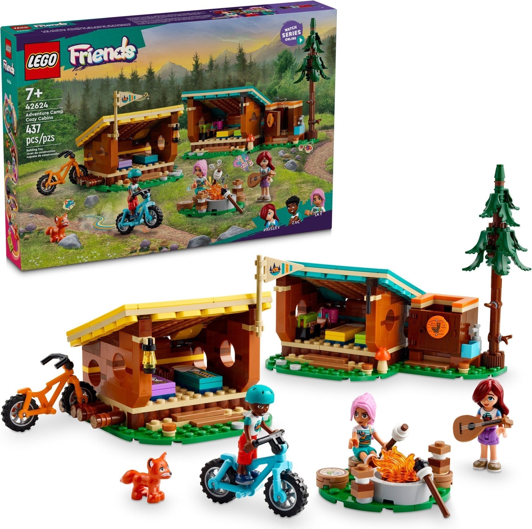 LEGO Friends 42624 Adventure Camp Cozy Cabins - SuperSaverAU - view 6