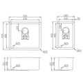 Titan Essentials main and secondary bowl sink - 18/10 stainless steel - top, under or flush mount - TSSS5228