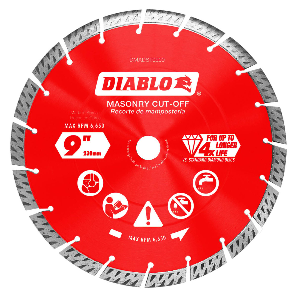 Diablo Diamond Disc 9" Diamond Segmented Turbo Cut Off - 30% Faster Cutting - Durable - SuperSaverAU - view 2