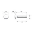 Zenith M10 x 50mm Hot Dip Galvanised Cup Head Bolts and Nuts 25 Pack - SuperSaverAU - view 4