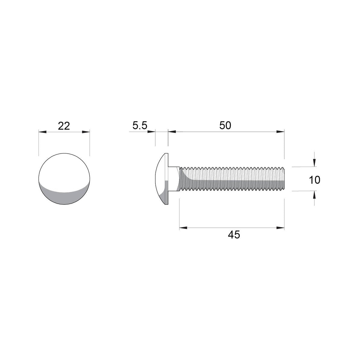 Zenith M10 x 50mm Hot Dip Galvanised Cup Head Bolts and Nuts 25 Pack - SuperSaverAU - view 4
