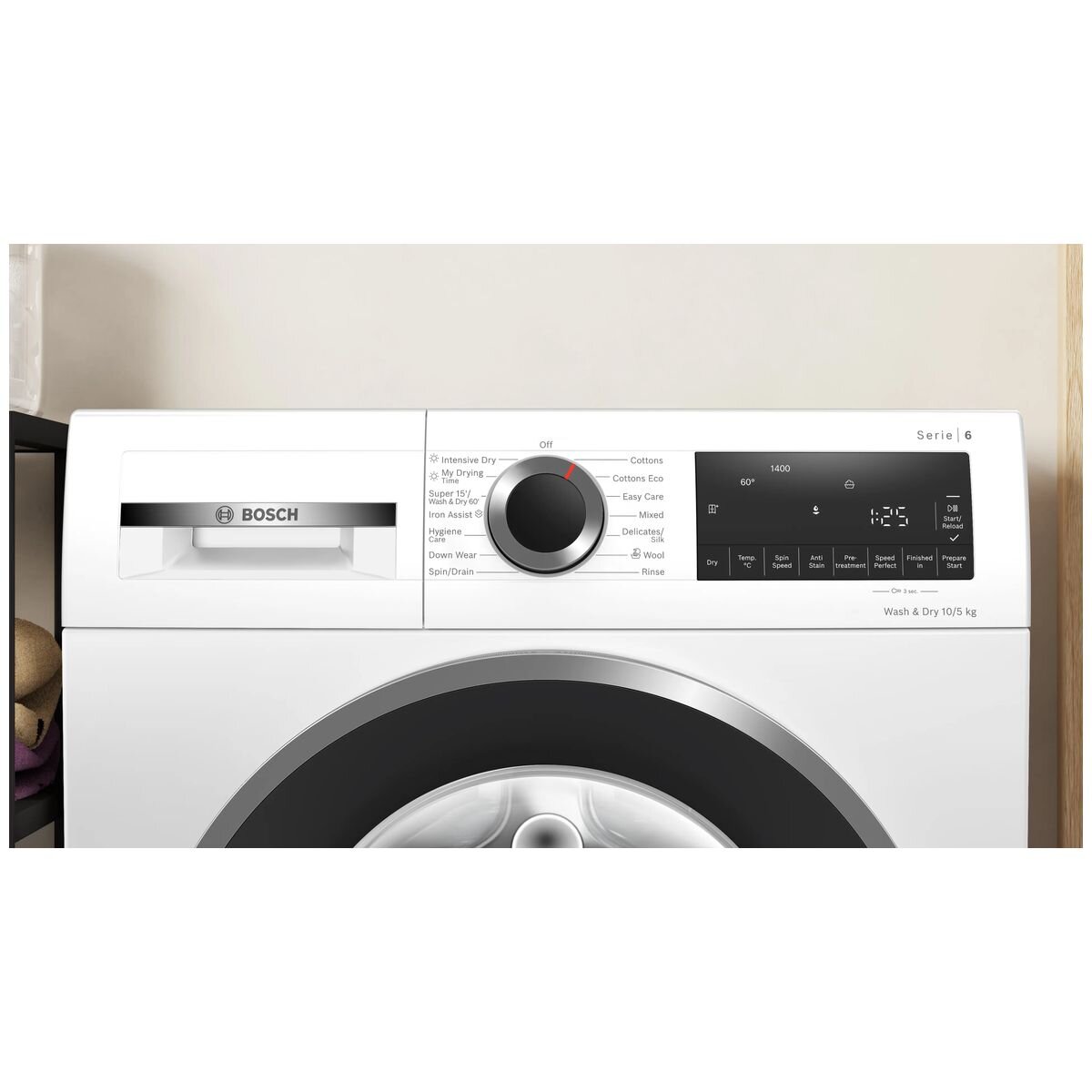 Bosch Series 6 10kg/5kg Washer Dryer Combo - Auto Dry, AntiStain - White - WNA254U3AU
