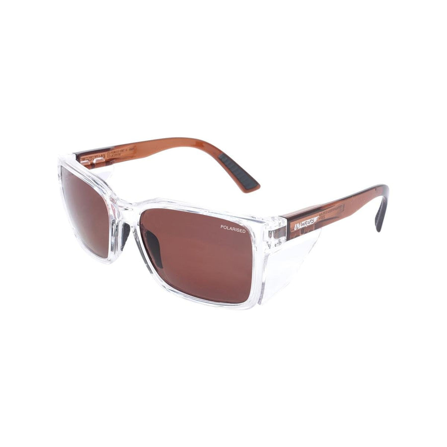 Uv Wrap Copper Polarised Safety Glasses 6206PC - 142mm x 48mm - UV Protection - Impact Resistant - SuperSaverAU - view 1