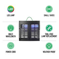 Gecko Small LED Slimline Insect Zapper Black 24GKOSL20V1LED