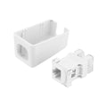 Deta RJ45 Skirting Board Outlet - Hardwired CAT6 Ethernet Connector - White - 29mm x 50mm x 27mm - SuperSaverAU - view 1