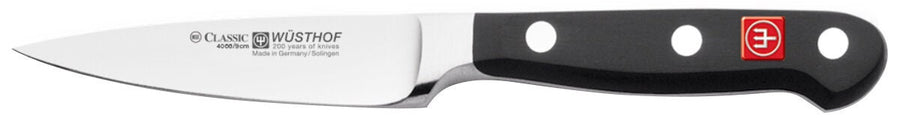 Wusthof 9cm Classic Paring Knife - Black Handle for Mincing and Cutting Vegetables - 4066-7-09W