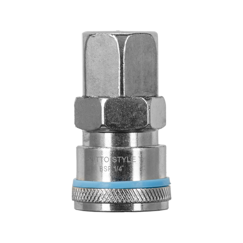 Powerfit Female Coupler - ¼” - Steel - Nitto Style - SuperSaverAU - view 1