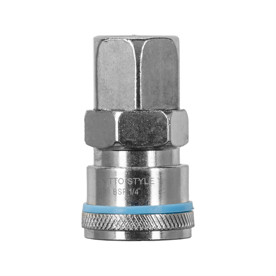 Powerfit Female Coupler - ¼” - Steel - Nitto Style - SuperSaverAU - view 1