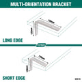 Carinya 125 x 150mm White Powder Coated Steel Angle Bracket, 35kg, Wall Mount