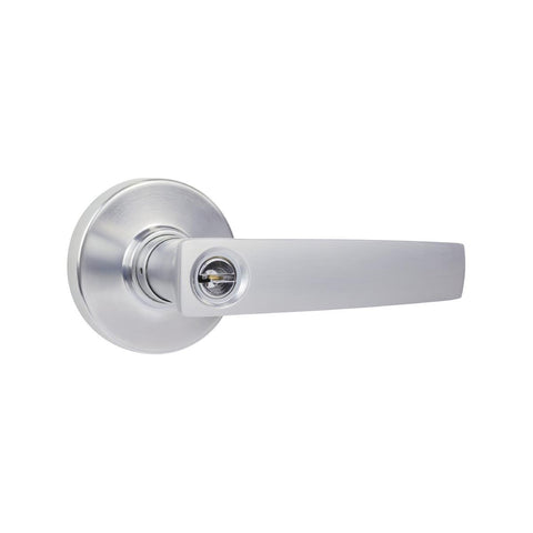 Gainsborough Neue Aurora Entrance Lever Set - Brushed Satin Chrome - 145mm x 67mm - Dual Sprung Latch - SuperSaverAU - view 1